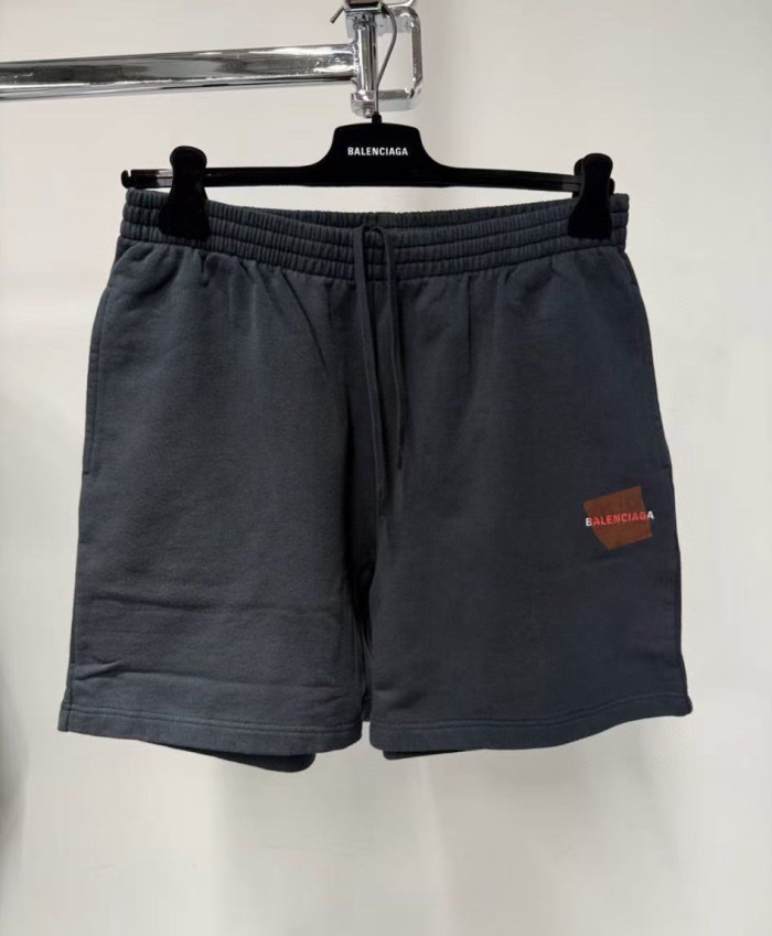 NIGO Balenciaga Men's Summer Solid Colour Tape Covered Embroidered Logo Cotton Sports Shorts #nigo77122