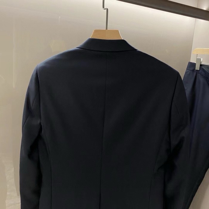 NIGO Dior Men's Spring/Autumn Solid Color Business Casual V-neck Single-breasted Wool Blazer Suit Jacket and Trousers Pants Set #nigo77158