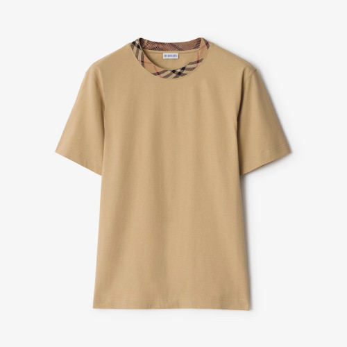 NIGO Burberry Men's Summer Checkered Print Collar Solid Color Cotton Short Sleeve T-Shirt #nigo77145