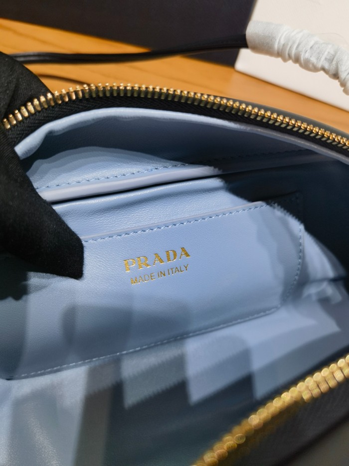 NIGO Prada Swing Women's Solid Color Letter Logo Zipper Closure Calfskin Handbag Shoulder Bag Bags #nigo77148