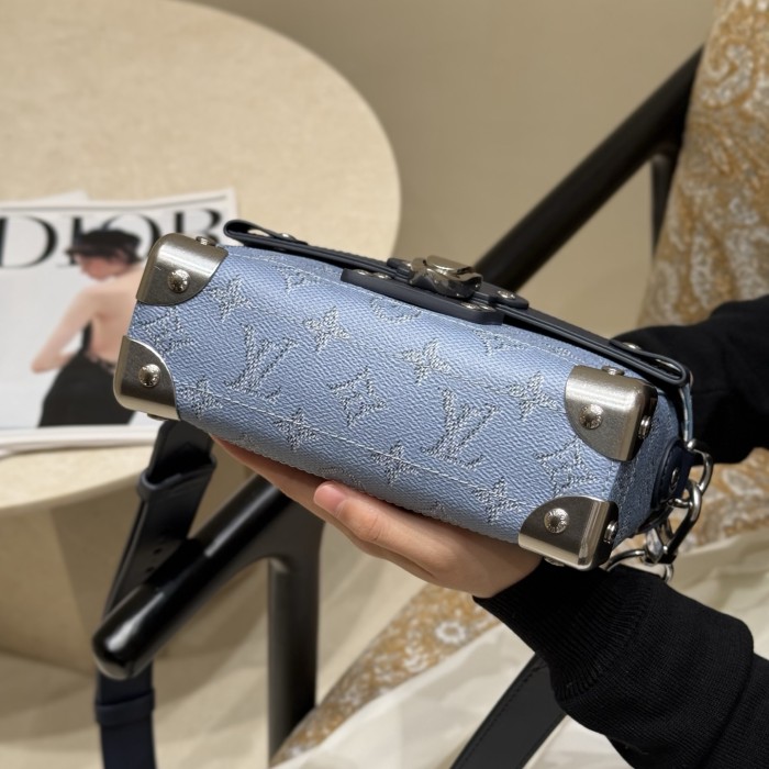 NIGO Louis Vuitton Soul Trunk Men's Detachable Shoulder Strap Solid Color Logo Full Print Coated Canvas Shoulder Bag Storage Bags #nigo77149