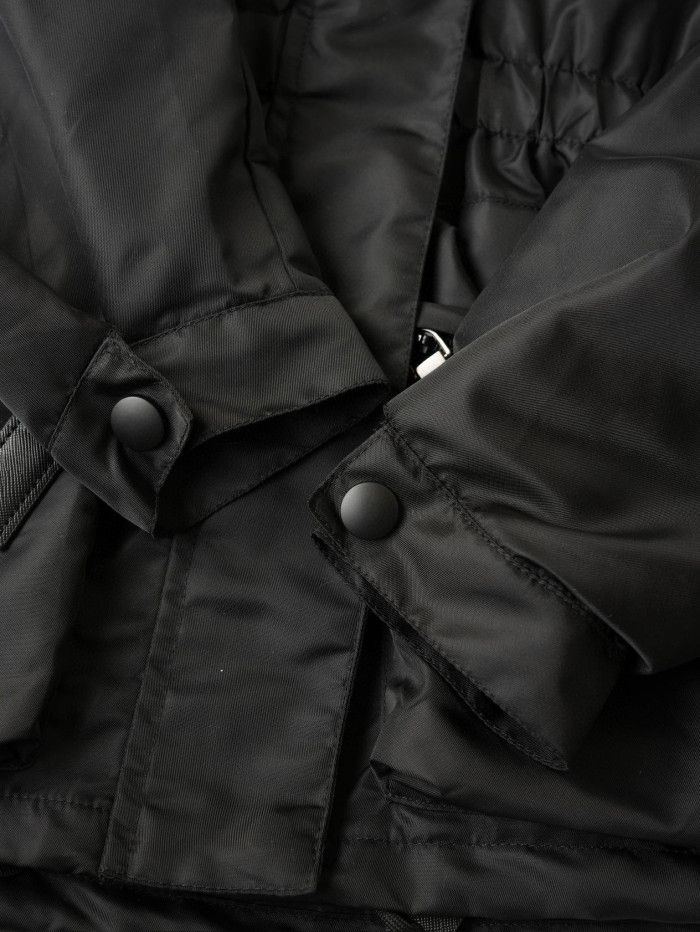NIGO Prada Women's Spring/Autumn Solid Colour Nylon Fabric Hooded Zipper Long Sleeve Jacket #nigo77165