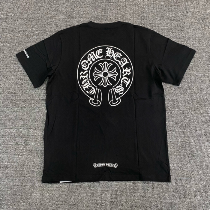 NIGO Chrome Hearts Men's Summer Solid Color Sanskrit Print Round Neck Cotton Short Sleeve T-Shirt #nigo77168