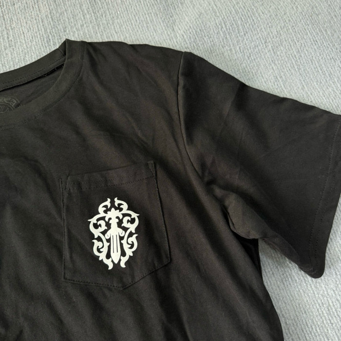 NIGO Chrome Hearts Men's Summer Solid Color Sanskrit Print Round Neck Cotton Short Sleeve T-Shirt #nigo77172