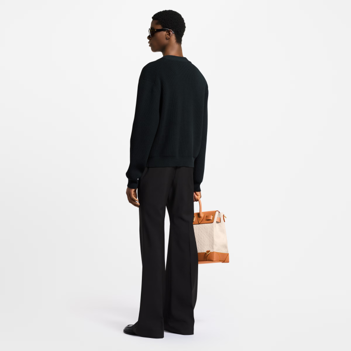NIGO Louis Vuitton Men's Spring And Fall V-Neck Logo Embroidery Single-Breasted Long-Sleeved Solid Color Cotton Blend Cardigan #nigo81267