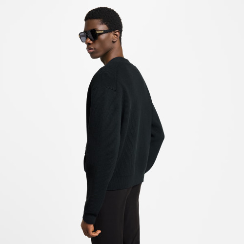 NIGO Louis Vuitton Men's Spring And Fall V-Neck Logo Embroidery Single-Breasted Long-Sleeved Solid Color Cotton Blend Cardigan #nigo81267