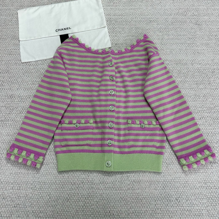 NIGO Chanel Women's Striped Button Spring Autumn Winter Cashmere Single Breasted Color Blocking Long Sleeve Cardigan Ngvp #nigo1686