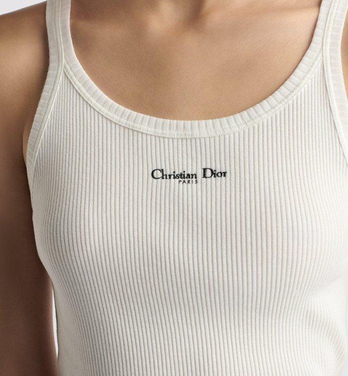 NIGO DIOR Women's Summer Solid Color Embroidered Bee Print Round Neck Tank Top #nigo77174