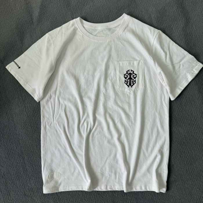 NIGO Chrome Hearts Men's Summer Solid Color Sanskrit Print Round Neck Cotton Short Sleeve T-Shirt #nigo77172