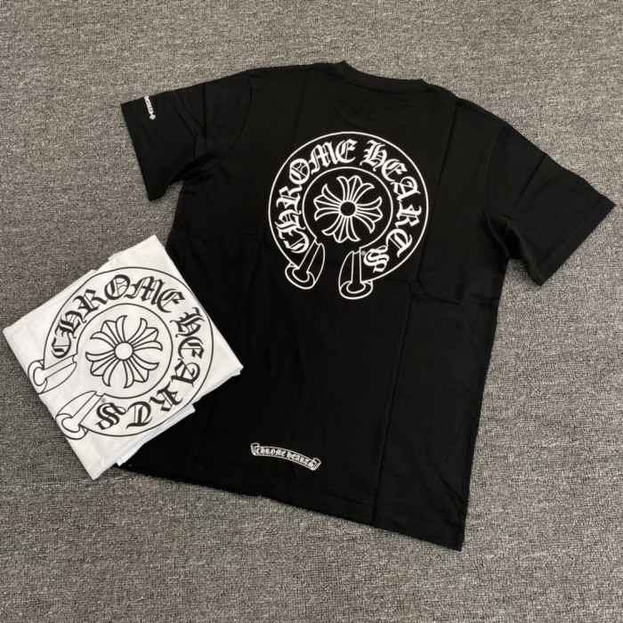 NIGO Chrome Hearts Men's Summer Solid Color Sanskrit Print Round Neck Cotton Short Sleeve T-Shirt #nigo77168