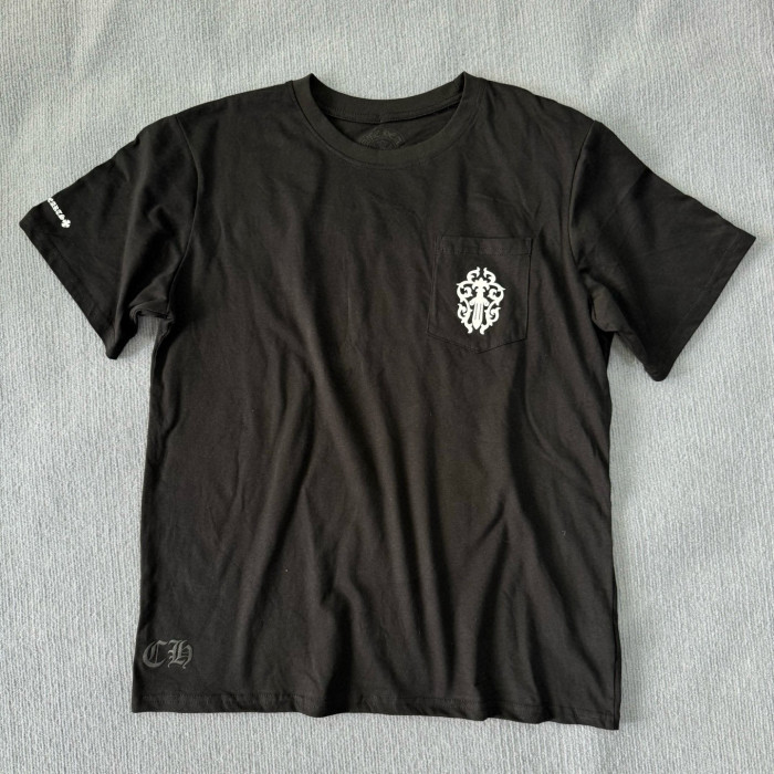 NIGO Chrome Hearts Men's Summer Solid Color Sanskrit Print Round Neck Cotton Short Sleeve T-Shirt #nigo77172