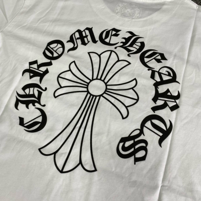 NIGO Chrome Hearts Men's Summer Solid Color Cross Print Round Neck Cotton Short Sleeve T-Shirt #nigo77173