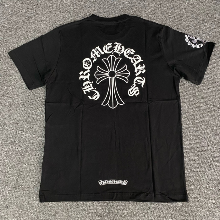 NIGO Chrome Hearts Men's Summer Solid Color Cross Print Round Neck Cotton Short Sleeve T-Shirt #nigo77173