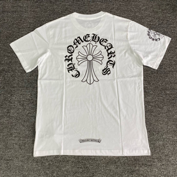 NIGO Chrome Hearts Men's Summer Solid Color Cross Print Round Neck Cotton Short Sleeve T-Shirt #nigo77173