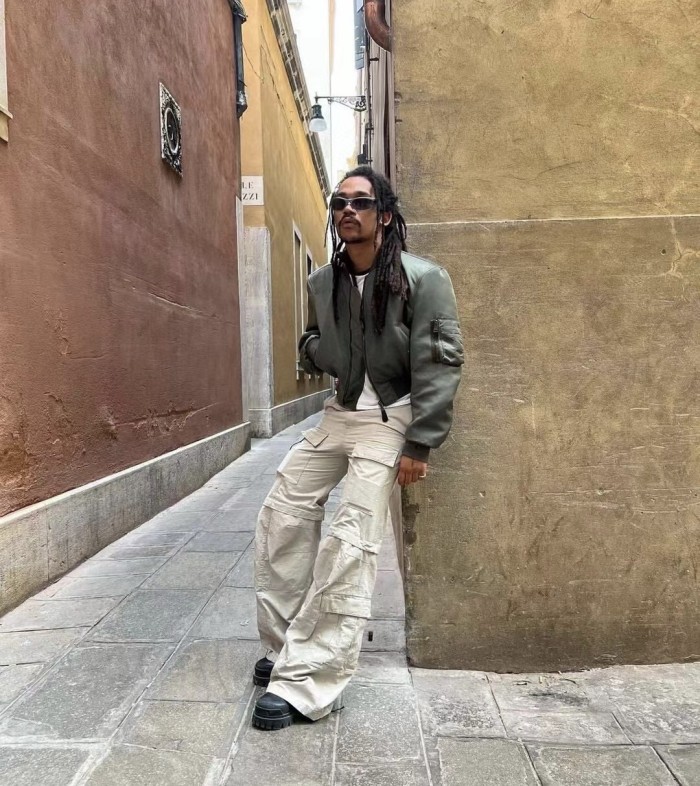 NIGO Balenciaga Men Women Solid Color Mid Waist Loose Flare Work Pants High Street Casual Four Seasons Cotton Trousers Ngvp #nigo1691