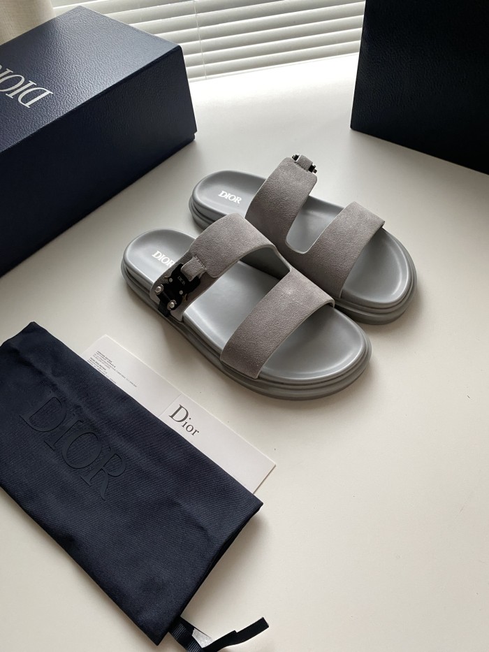 NIGO Dior Aqua Men's Summer Solid Color Suede Buckle Sandals Shoes #nigo77184