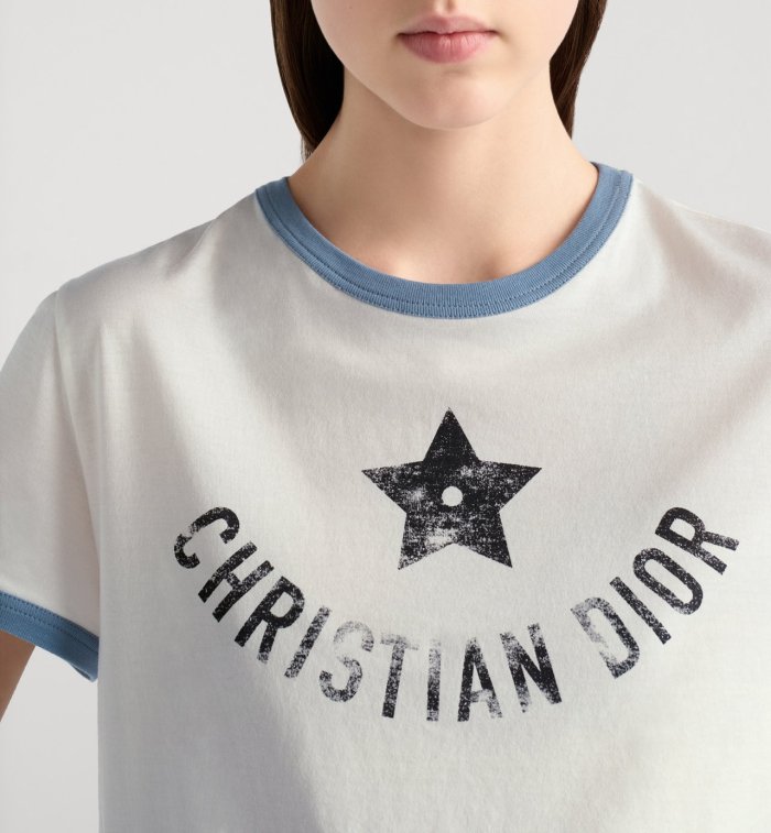 NIGO Dior Women's Summer Solid Color Letter Print Round Neck Cotton Short Sleeve T-Shirt #nigo77191