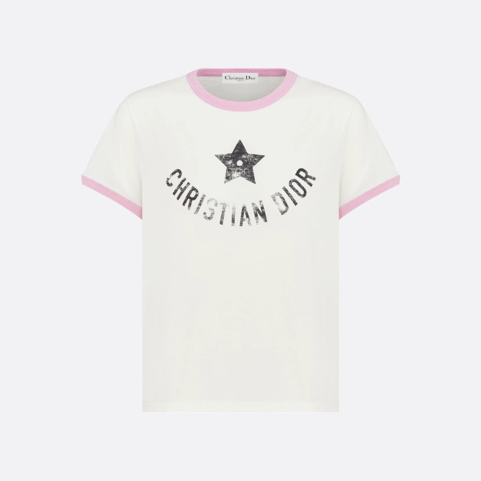 NIGO Dior Women's Summer Solid Color Letter Print Round Neck Cotton Short Sleeve T-Shirt #nigo77191