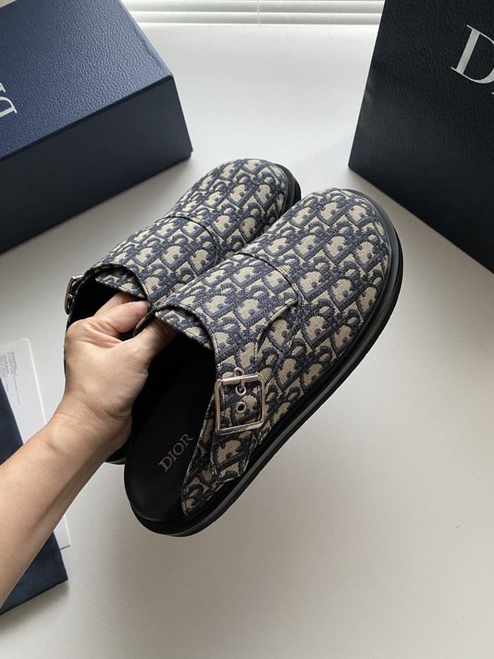 NIGO Dior Aqua Men's Summer Solid Color Letter Print Buckle Design Mule Shoes Sandals #nigo77185