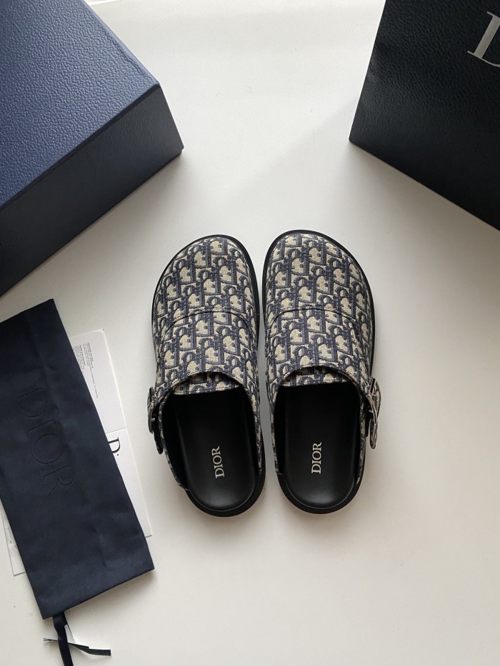 NIGO Dior Aqua Men's Summer Solid Color Letter Print Buckle Design Mule Shoes Sandals #nigo77185