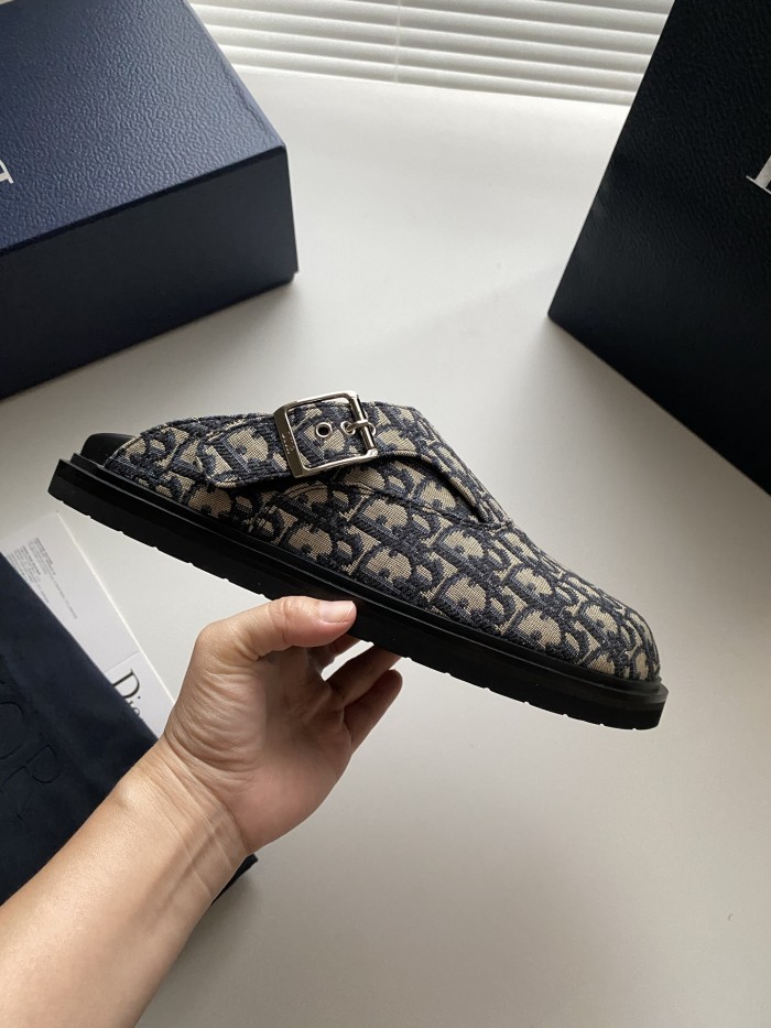 NIGO Dior Aqua Men's Summer Solid Color Letter Print Buckle Design Mule Shoes Sandals #nigo77185