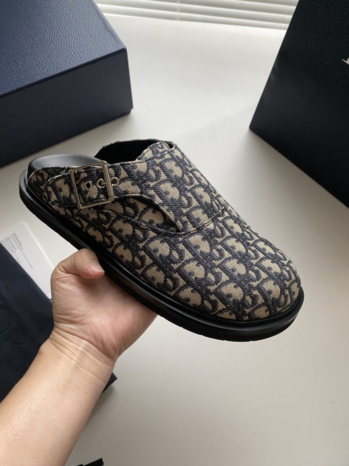 NIGO Dior Aqua Men's Summer Solid Color Letter Print Buckle Design Mule Shoes Sandals #nigo77185