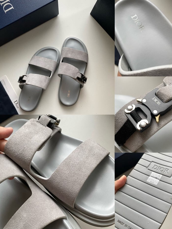 NIGO Dior Aqua Men's Summer Solid Color Suede Buckle Sandals Shoes #nigo77184
