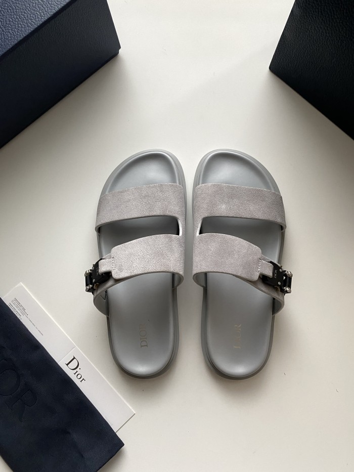 NIGO Dior Aqua Men's Summer Solid Color Suede Buckle Sandals Shoes #nigo77184