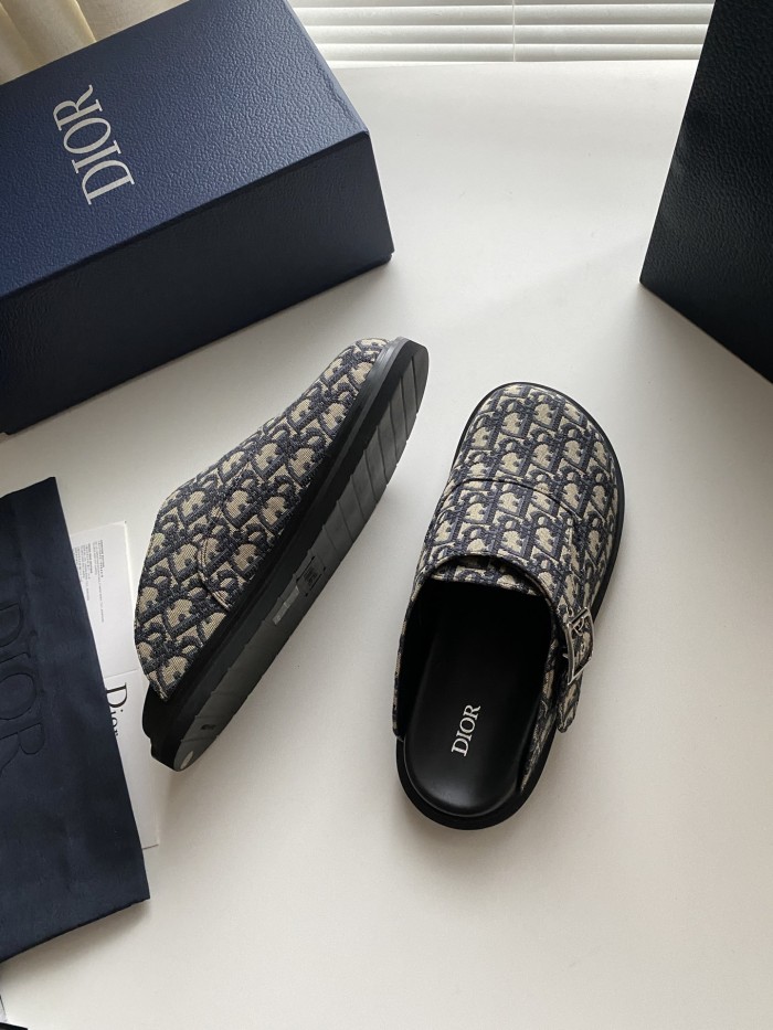 NIGO Dior Aqua Men's Summer Solid Color Letter Print Buckle Design Mule Shoes Sandals #nigo77185