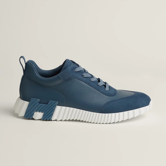 NIGO Hermes Bouncing Sneakers Men's Solid Color Leather and Suede Mesh Low-Top Lace-Up Shoes #nigo77212