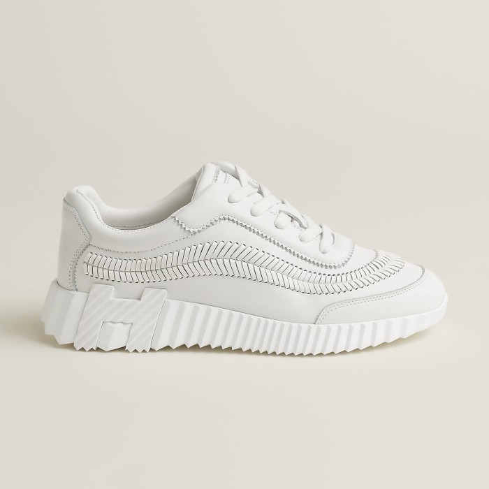 NIGO Hermes Bouncing Sneakers Men's Solid Color Leather and Suede Mesh Low-Top Lace-Up Shoes #nigo77212