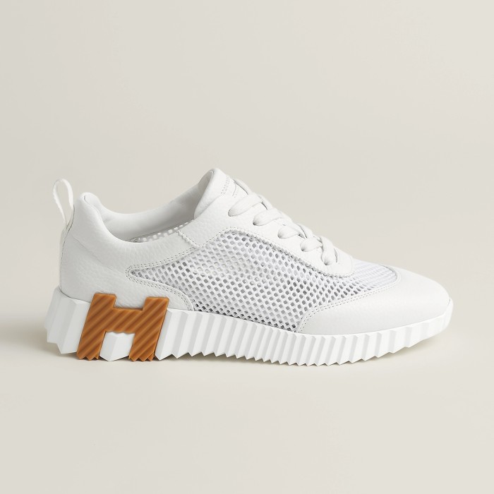 NIGO Hermes Bouncing Sneakers Men's Solid Color Leather and Suede Mesh Low-Top Lace-Up Shoes #nigo77212
