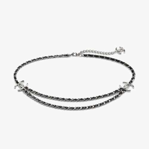 NIGO Chanel Women's Two Tone Cross Design Chain Double C Waist Chain Belt Accessories #nigo77196