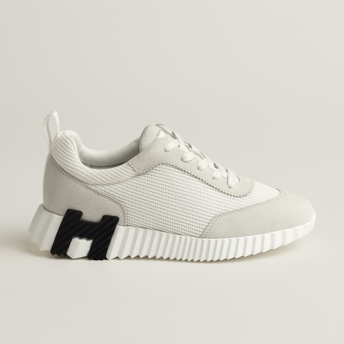 NIGO Hermes Bouncing Sneakers Men's Solid Color Leather and Suede Mesh Low-Top Lace-Up Shoes #nigo77212