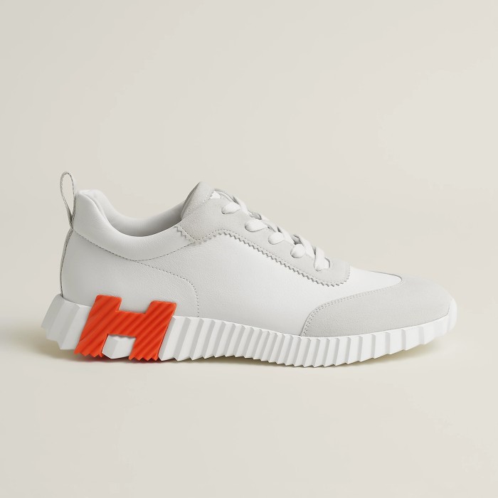 NIGO Hermes Bouncing Sneakers Men's Solid Color Leather and Suede Mesh Low-Top Lace-Up Shoes #nigo77212