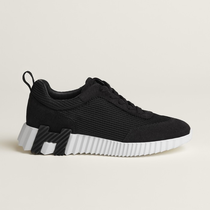 NIGO Hermes Bouncing Sneakers Men's Solid Color Leather and Suede Mesh Low-Top Lace-Up Shoes #nigo77212