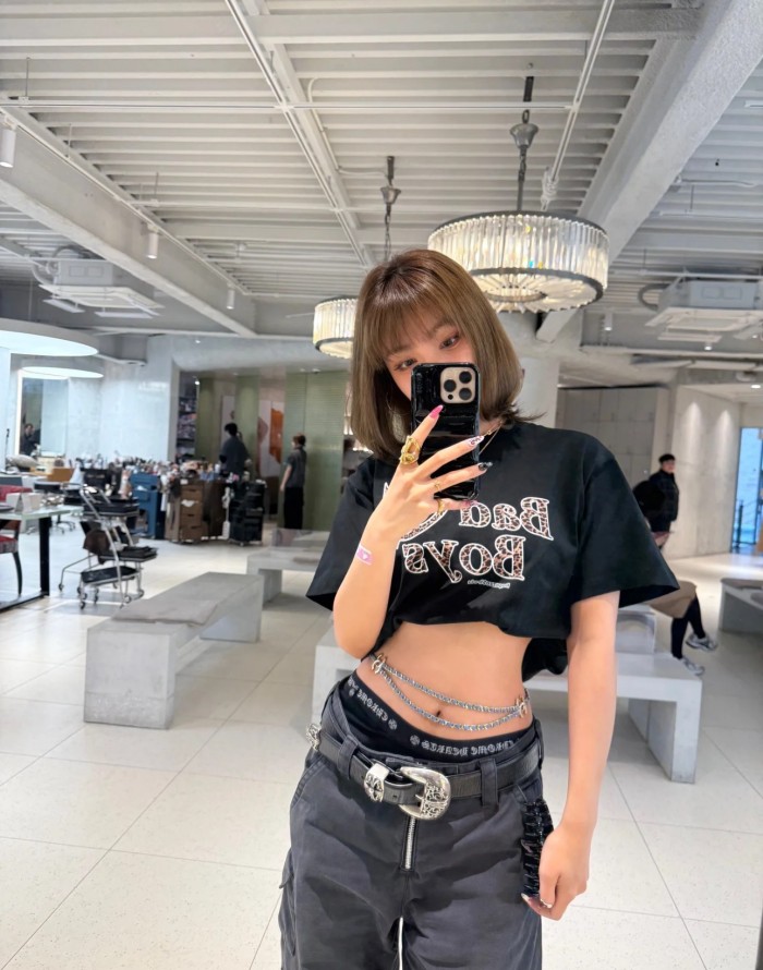NIGO Chanel Women's Two Tone Cross Design Chain Double C Waist Chain Belt Accessories #nigo77196