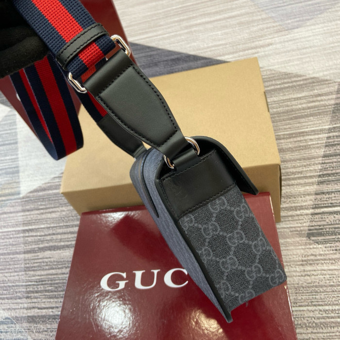 NIGO Gucci Men's Adjustable Shoulder Strap Solid Color Letter Print Buckle Closure Single Shoulder Crossbody Bag Bags #nigo77194