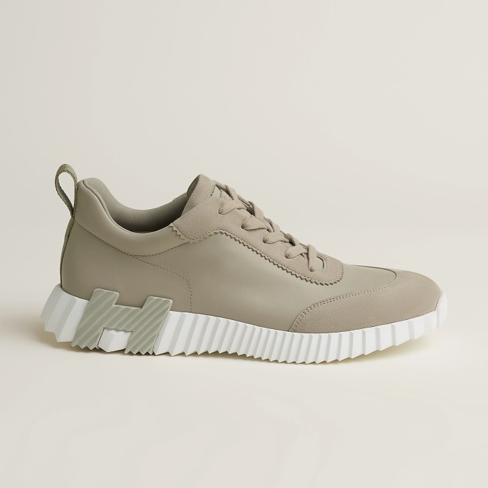 NIGO Hermes Bouncing Sneakers Men's Solid Color Leather and Suede Mesh Low-Top Lace-Up Shoes #nigo77212