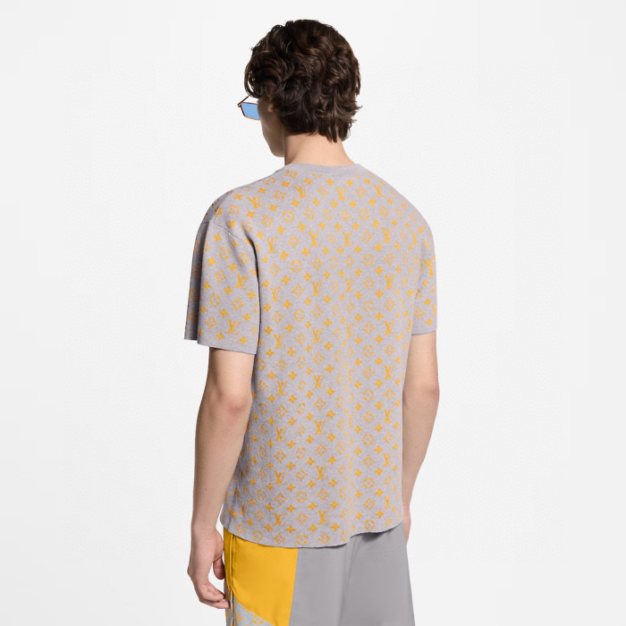 NIGO Louis Vuitton Men's Summer Solid Color Letter Print Round Neck Short Sleeve T-Shirt #nigo77233