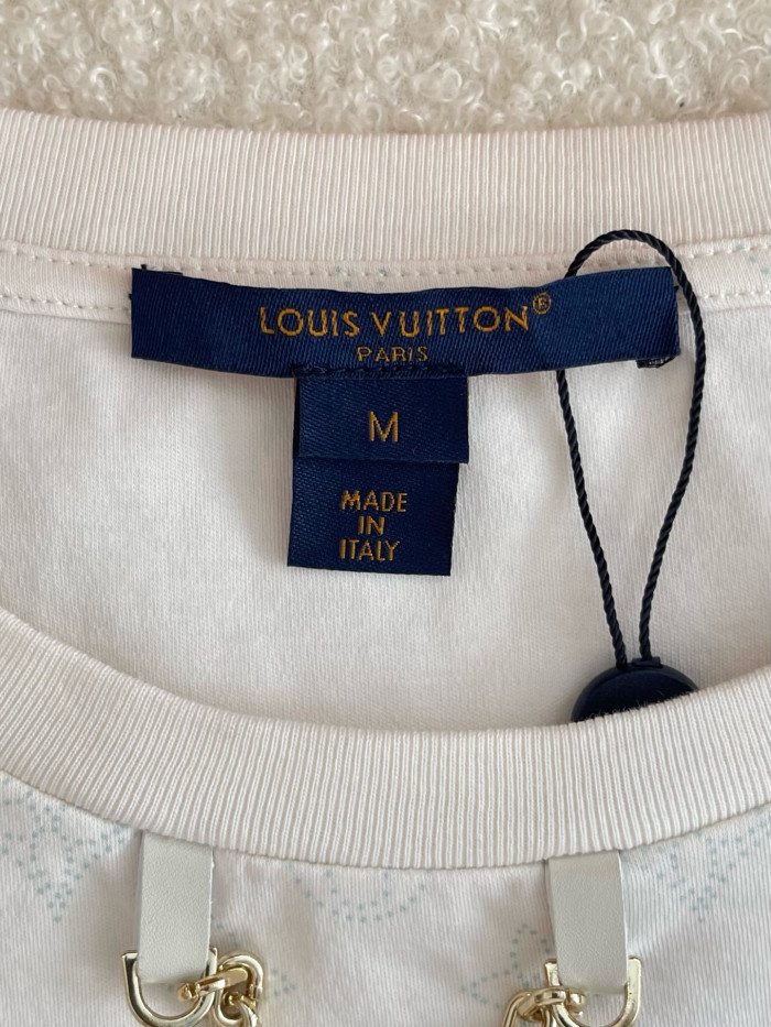 NIGO Louis Vuitton Women's Summer Badge Pattern Printed Round Neck Cotton Short T-Shirt #nigo77232