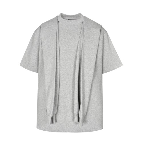 NIGO Balenciaga Men's and Women's Summer Solid Color Hooded Two-Piece Short Sleeve T-Shirt #nigo77219