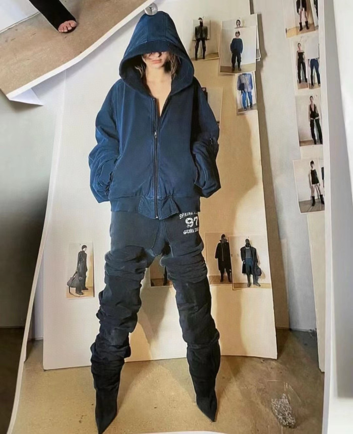 NIGO Greg Ross Men's Autumn And Winter Vintage Shoulder Pad Solid Color Reversible Long Sleeve Hooded Jacket Ngvp #nigo1694