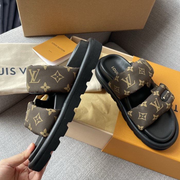NIGO Louis Vuitton LV Pool Pillow Comfort Women's Summer Solid Color Letter Print Slippers Shoes #nigo77247