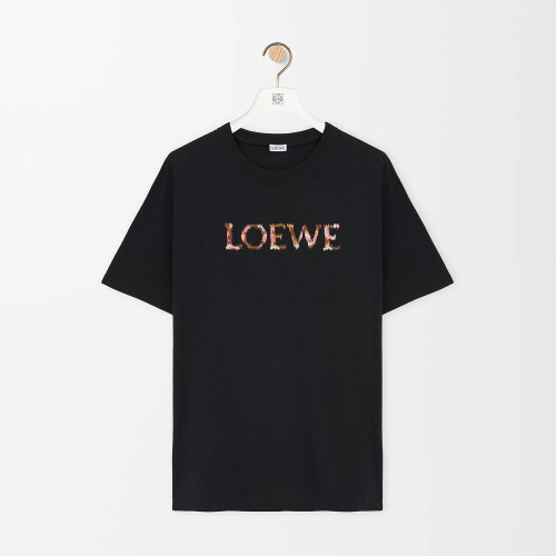 NIGO Loewe Men's And Women's Summer Embroidered Letter Print Round Neck Cotton Short Sleeved T-shirt #nigo77249