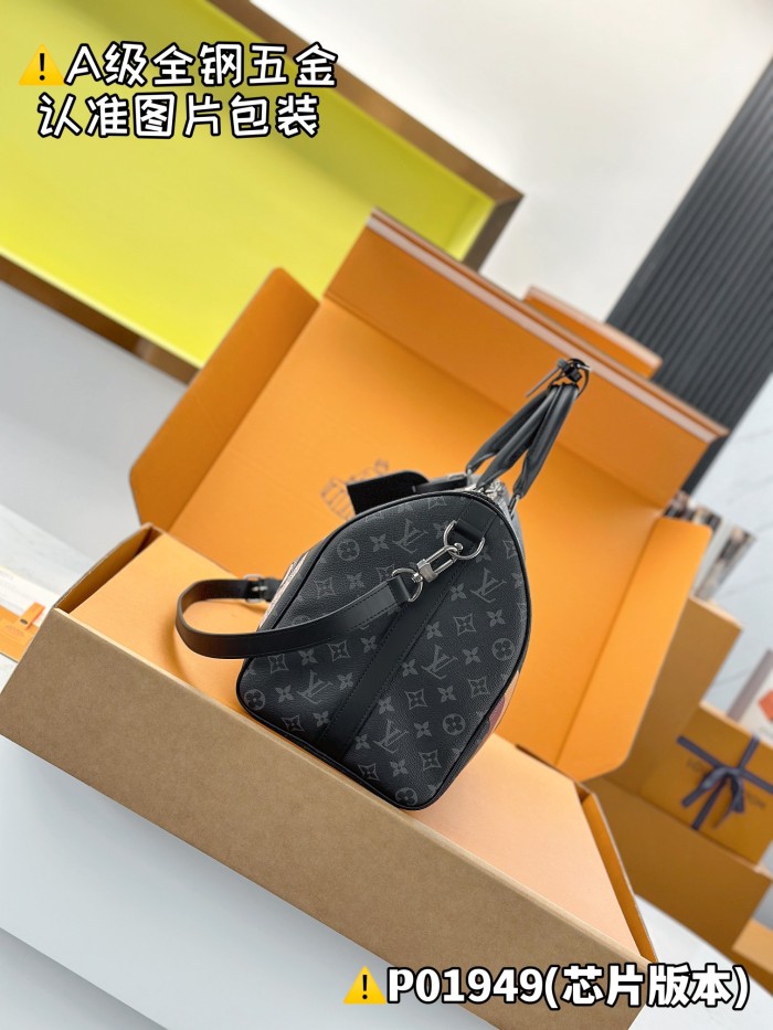 NIGO Louis Vuitton Keepall Bandoulière 45 Men's Solid Color Letter Print Removable Adjustable Shoulder Strap Leather And Canvas Handbag Shoulder Bag Bags #nigo77241