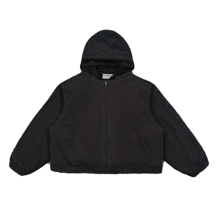 NIGO Greg Ross Men's Autumn And Winter Vintage Shoulder Pad Solid Color Reversible Long Sleeve Hooded Jacket Ngvp #nigo1694