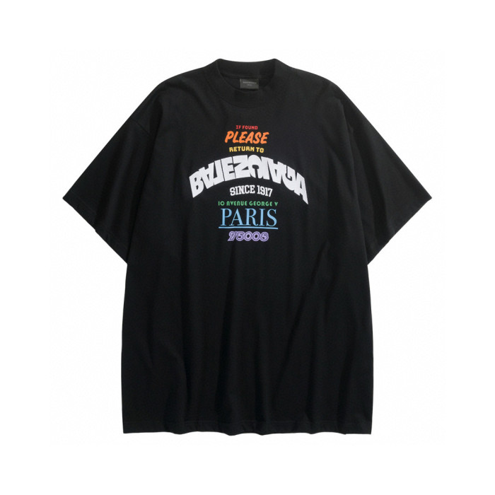 NIGO Balenciaga Men's Summer Letter Print Round Neck Cotton Short Sleeve T-Shirt #nigo77246