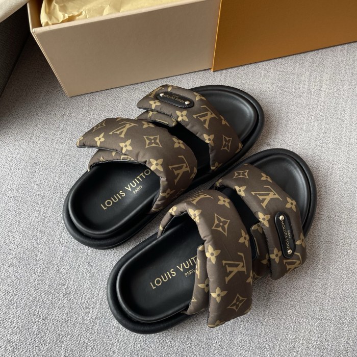 NIGO Louis Vuitton LV Pool Pillow Comfort Women's Summer Solid Color Letter Print Slippers Shoes #nigo77247