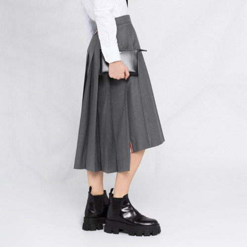 NIGO Thom Browne Women's Spring And Summer Classic Pleated Mid-length Half-skirt Fashion Temperament Elegant Skirt #nigo81249